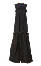 Jonathan Cohen Washed Taffeta Embroidered Gown