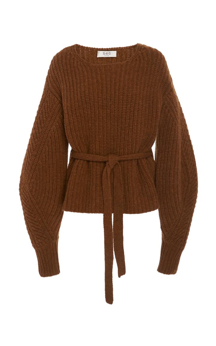Sea Oversized Belted Sweater