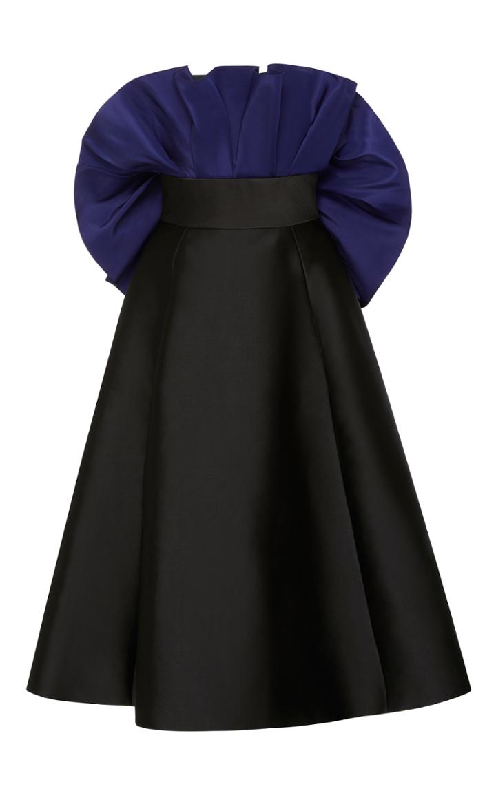 Elizabeth Kennedy Tea Length Cocktail Dress With Ruffle