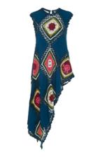 Oscar De La Renta Sleeveless Crochet Drape Tunic