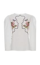 Vivetta Embroidered Vipera Cropped Sleeve Blouse