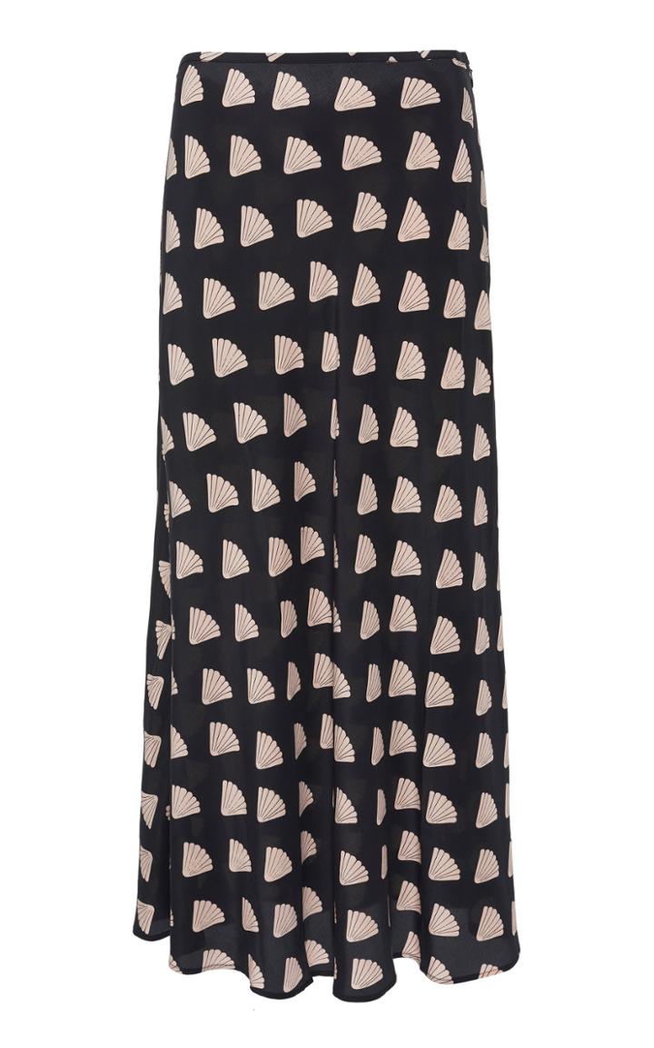 Rixo Kelly Shell Silk-blend Midi Skirt