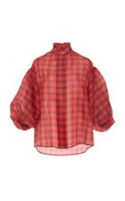 Dice Kayek Plaid Blouse