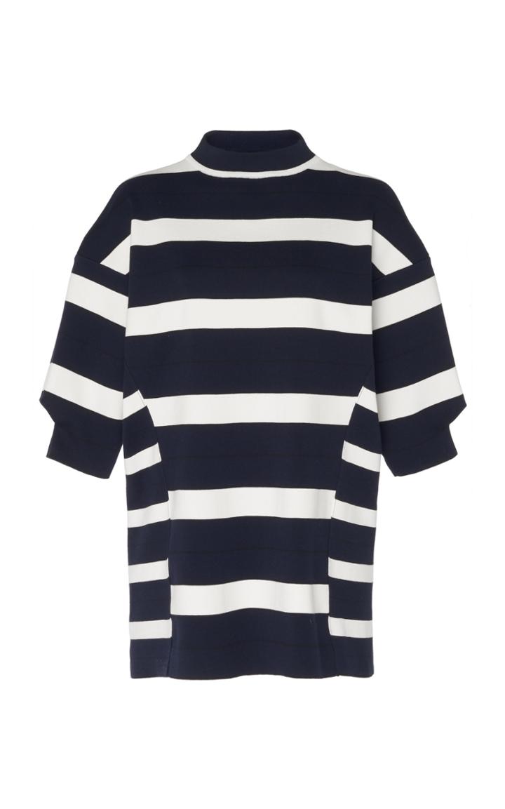 Cyclas Cotton Silk Horizontal Stripe Pullover