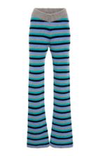 The Elder Statesman M'o Exclusive Ribbed Striped Flared Pant