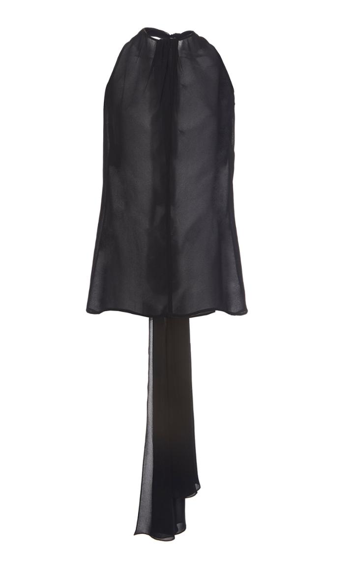 Moda Operandi Prada Open Back Draped Blouse Size: 36