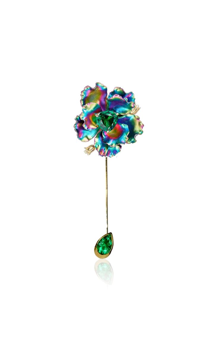 Moda Operandi Anabela Chan Rainbow Parrot Bloom Brooch