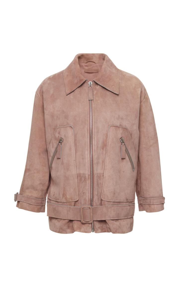 Bottega Veneta 3/4 Sleeve Suede Jacket