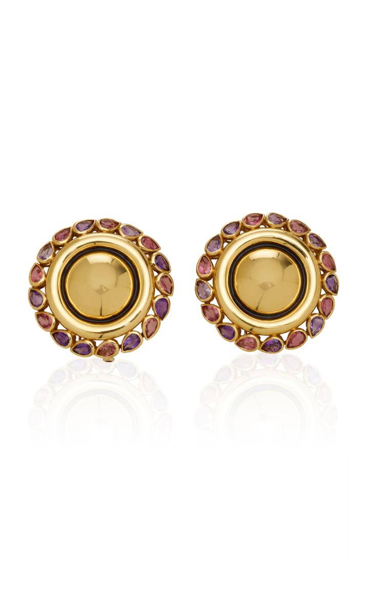 Eleuteri Pair Of 18k Gold Clip Brooches
