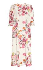 Bytimo Delicate Floral-print Jersey Midi Dress