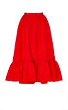 Moda Operandi Adam Lippes Silk Faille Ruffle Hem Skirt Size: 0