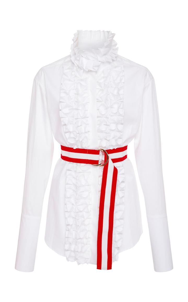 Maggie Marilyn Live A Little Ruffle Shirt With Belt