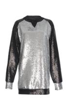Balmain Sequin Embellished Sweatshirt Dress