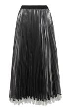 Moda Operandi Anas Jourden Pleated Lam Midi Skirt Size: 34