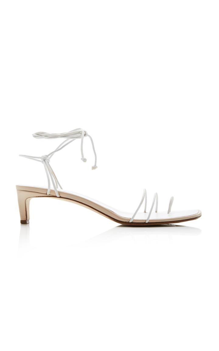 Moda Operandi Marina Moscone Knotted Strap Leather Kitten Heels Size: 36
