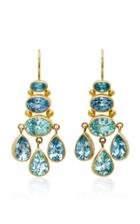 Mallary Marks Aquamarine And Paraiba Tourmaline Chandelier Earrings