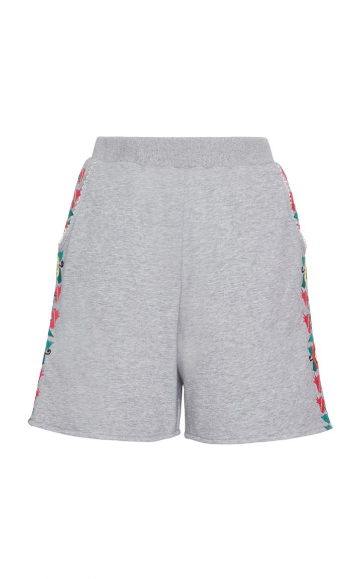 Zayan The Label Christelle Embroidered Twinset Shorts