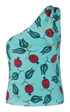 Rebecca De Ravenel One-shoulder Printed Silk Top