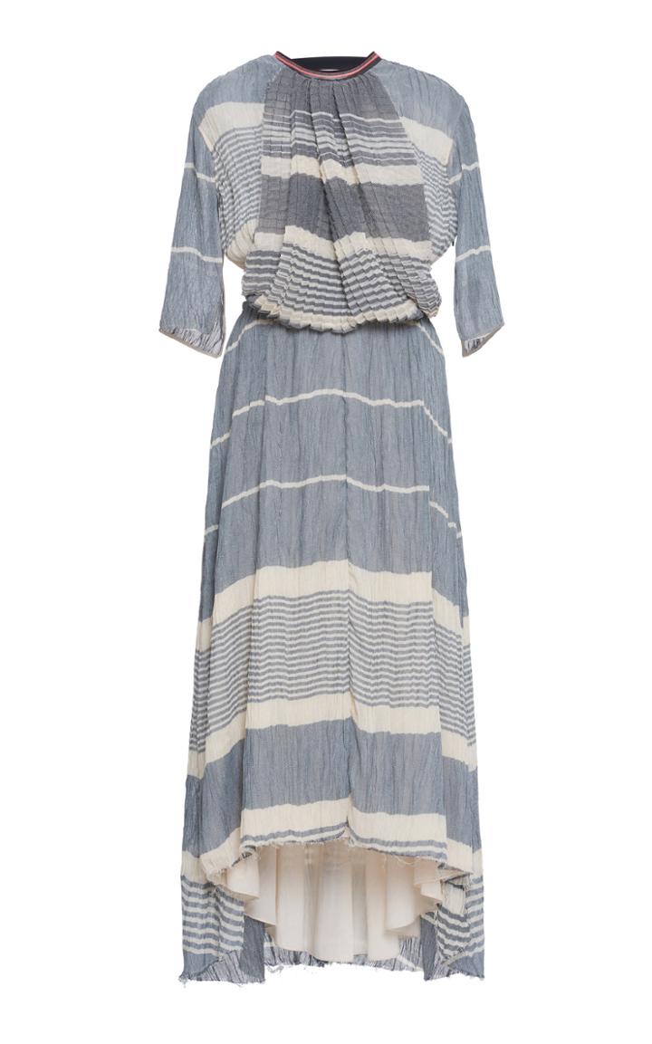 Loewe V-back Crinkled-voile Dress