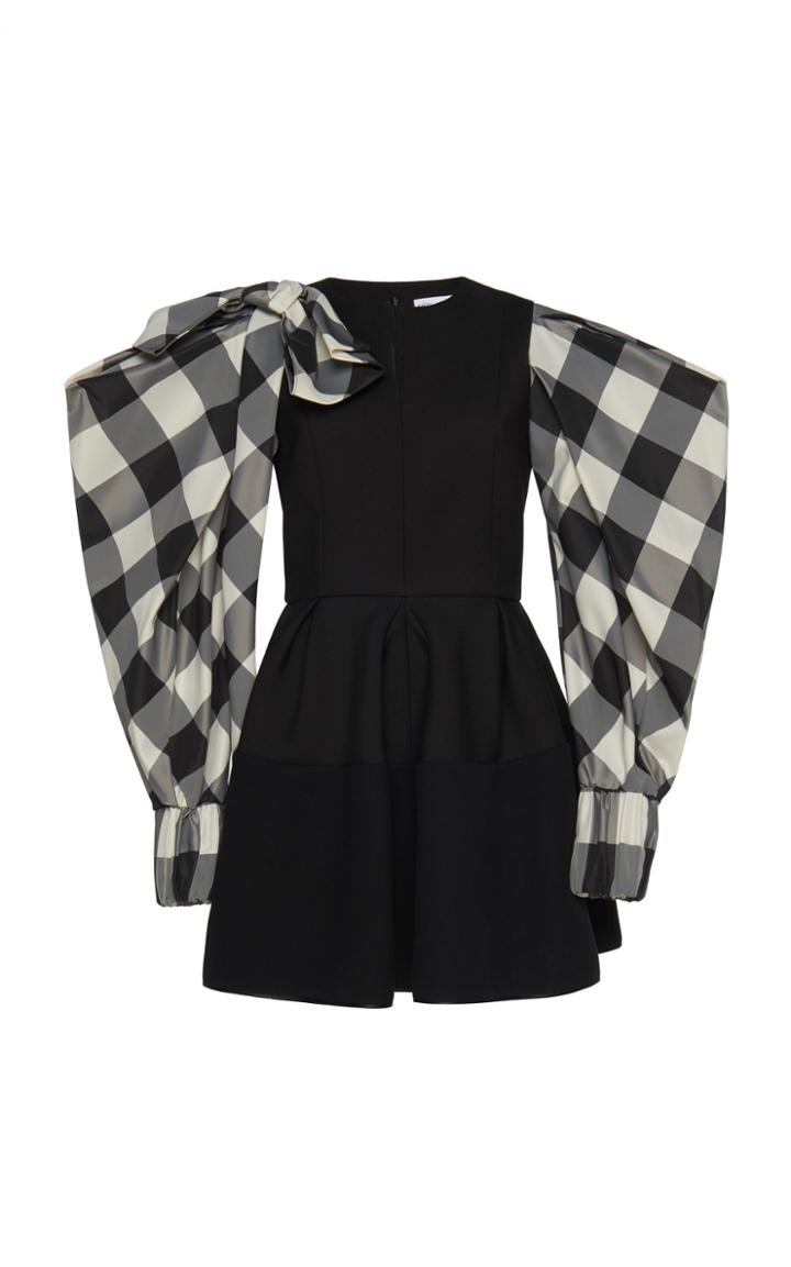 Dice Kayek Check Sleeve Mini Dress
