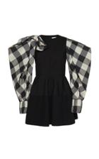 Dice Kayek Check Sleeve Mini Dress