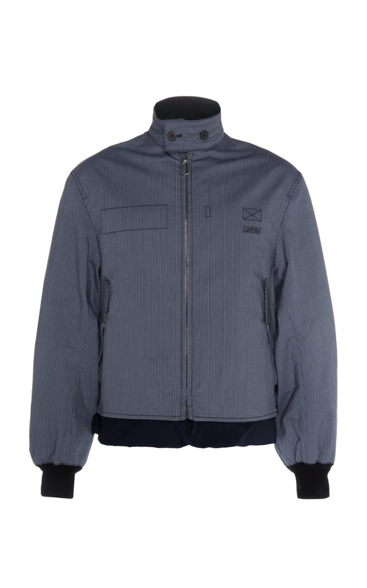 Lanvin Striped Blouson Bomber Jacket