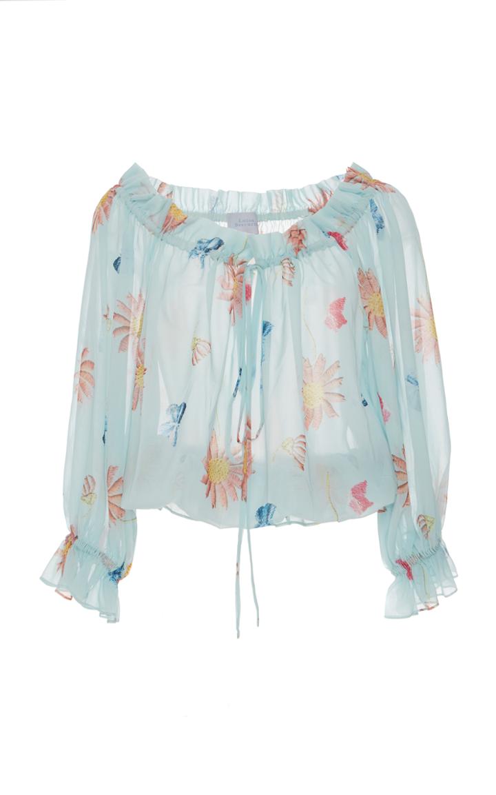 Luisa Beccaria Georgette Floral Printed Blouse
