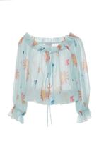 Luisa Beccaria Georgette Floral Printed Blouse