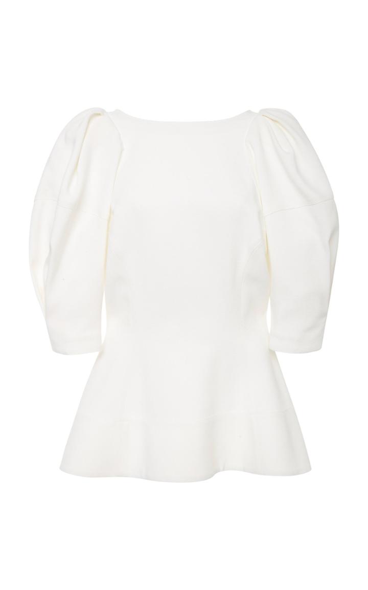 Khaite Darlene Poplin Peplum Top