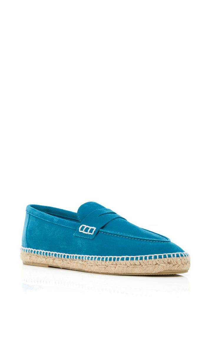 Loewe Suede Espadrille Loafers