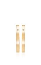 Roberto Marroni Hoop Earrings With White Diamonds