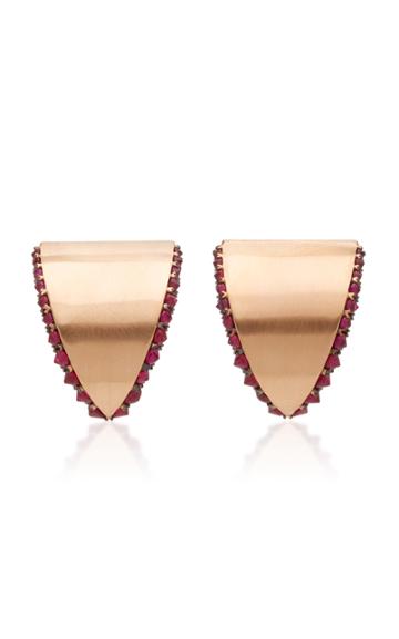Tullia 14k Rose Gold Ruby Earrings