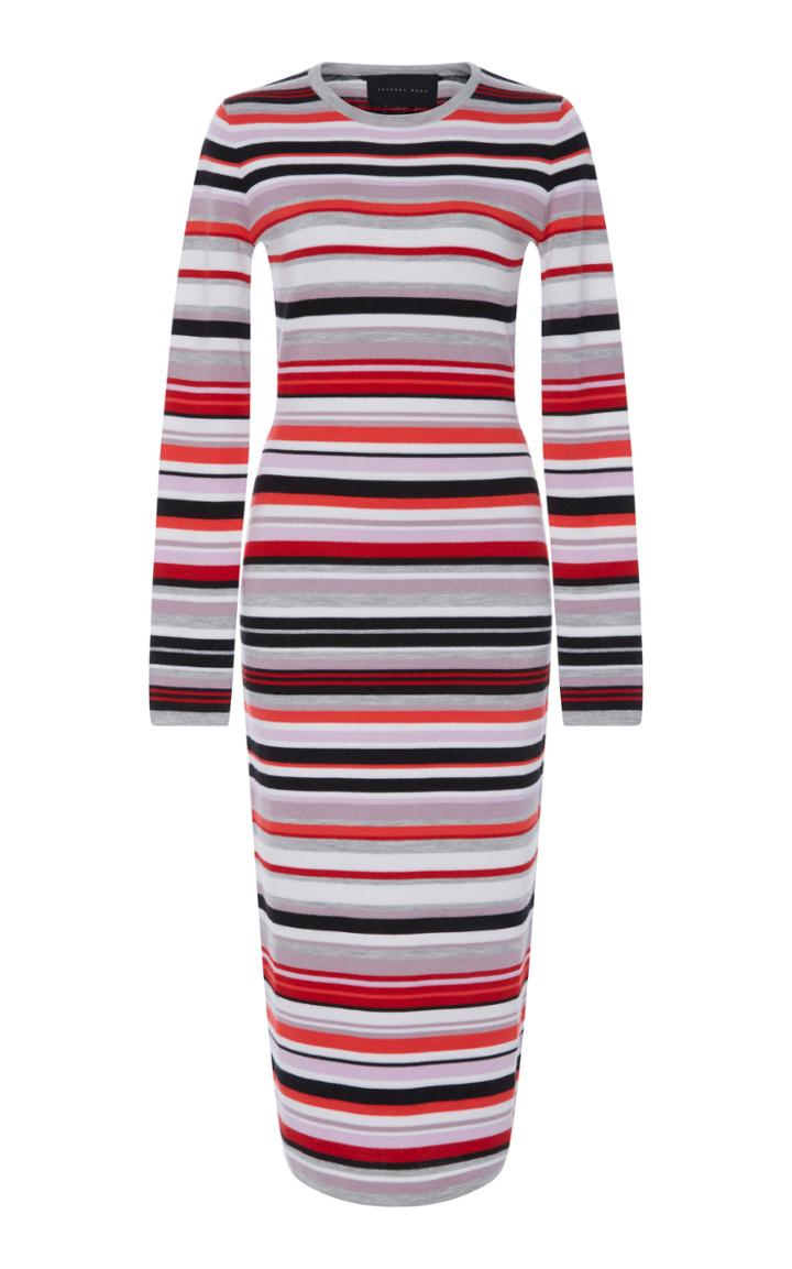 Jeffrey Dodd Long Sleeve Striped Sweater Dress