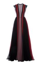Hussein Bazaza Multi Color Silk Short Sleeve Dress