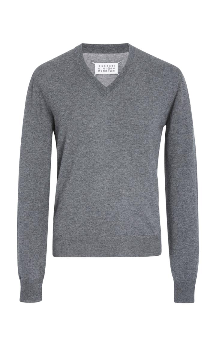 Maison Margiela Elbow-patch Cotton And Wool-blend Sweater