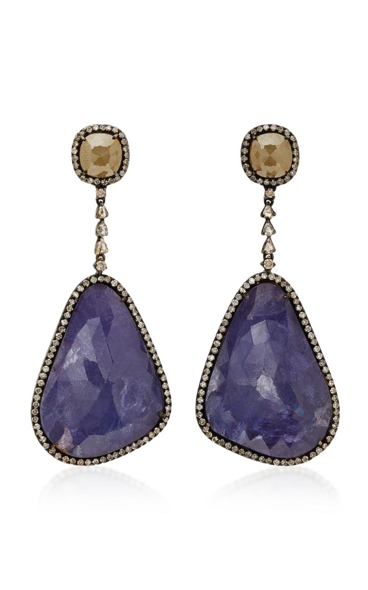 Lauren Craft Collection Kyra 18k Gold Multi-stone Earrings