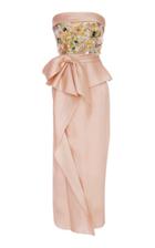 Marchesa Sequin Embroidered Tea Length Dress