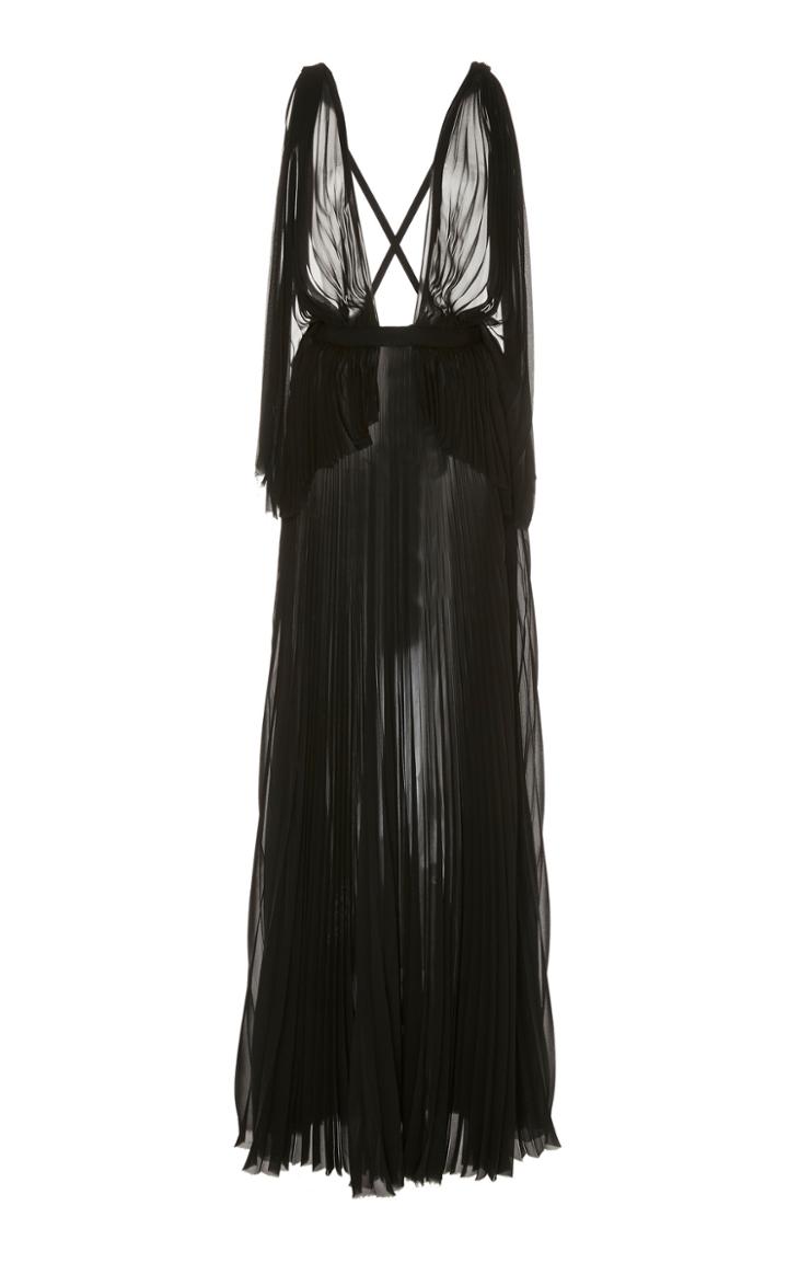 Moda Operandi Tre By Natalie Ratabesi The Neolite Draped Pliss Gown Size: 0