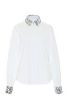 Dolce & Gabbana Button-up Sequined Poplin Shirt