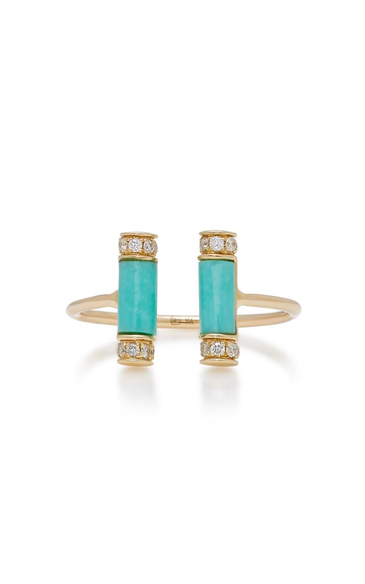 Sydney Evan Double Turquoise Roll Ring