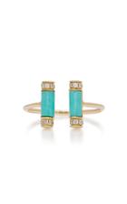 Sydney Evan Double Turquoise Roll Ring