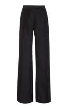Marina Moscone Straight-leg Wool-silk Pants