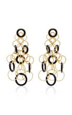 Buccellati Hawaii 18k Gold And Onyx Earrings
