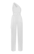 Moda Operandi Matriel Slashed Belted Linen-blend Jumpsuit