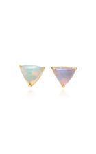 Nina Runsdorf M'o Exclusive: Opal Triangle Stud Earrings