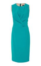 Paule Ka Sleeveless Draped Sheath Dress