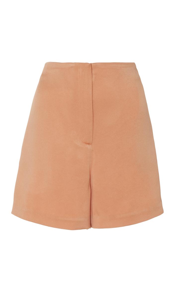 Oday Shakar High Waist Silk Shorts