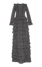 Huishan Zhang Morand Ruffle Full Length Gown