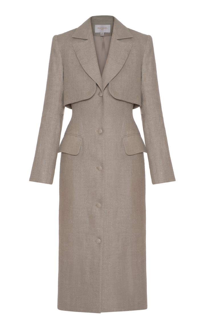 Moda Operandi Matriel Wait Cutout Linen Coat