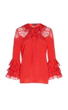 Zuhair Murad Bow-accented Crepe De Chine Blouse